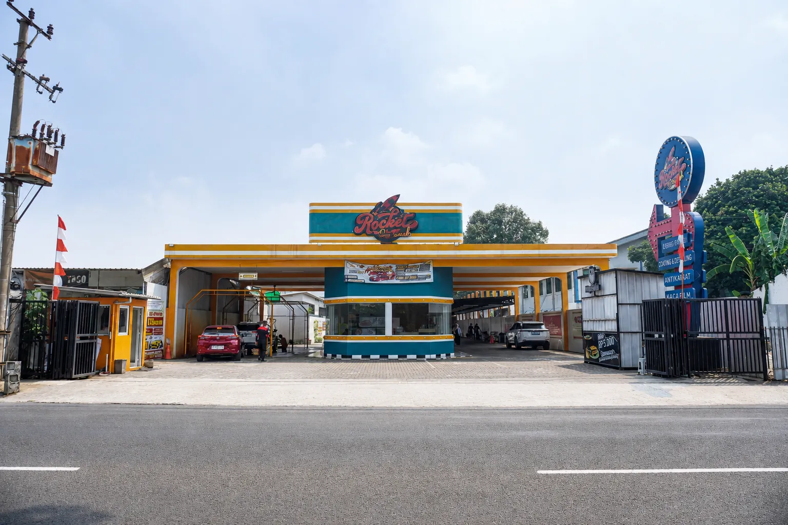 Placeholder frame for Rocket Carwash, photographed on location.